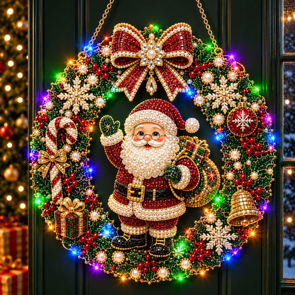Christmas Diamond Painting Light Wreath  jihe