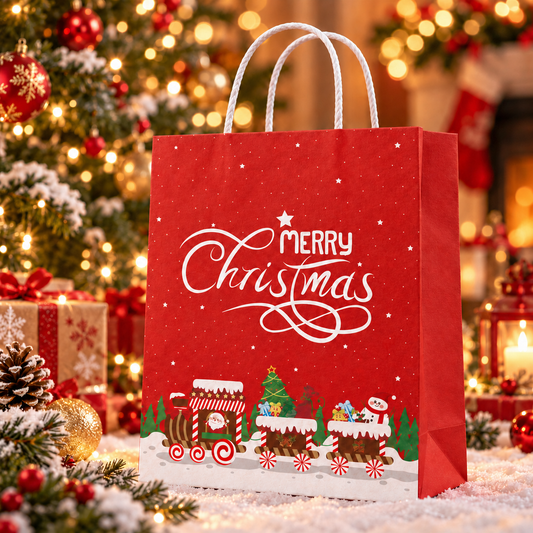 🎁 Make It Gift-Ready | Premium Christmas Kraft Paper Gift Bag
