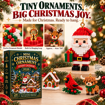 ⏳ Last Day 49% OFF – 🎄24-Day Mini Christmas  Ornament Advent Calendar