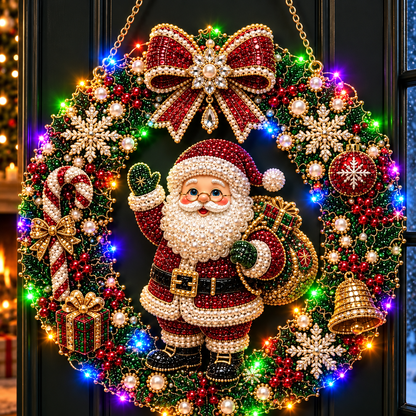 Christmas Diamond Painting Light Wreath  jihe