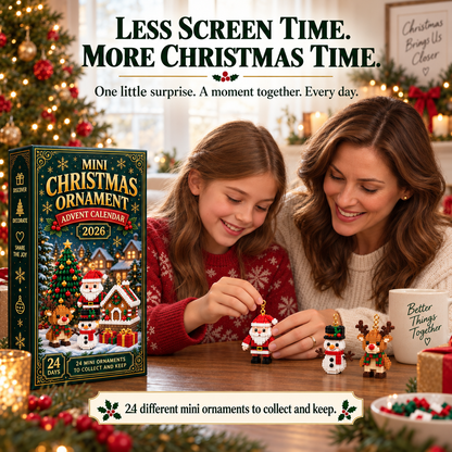 ⏳ Last Day 49% OFF – 🎄24-Day Mini Christmas  Ornament Advent Calendar