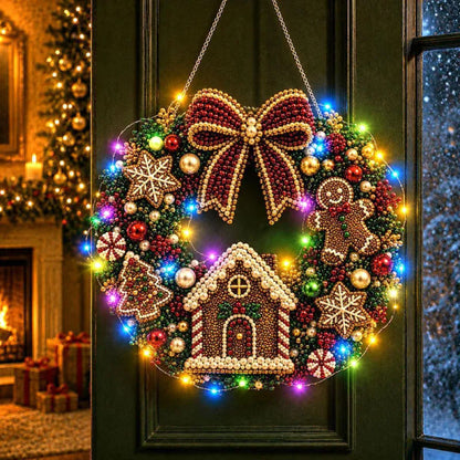 Christmas Diamond Painting Light Wreath  jihe