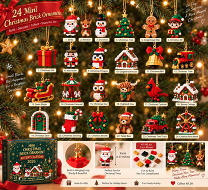 ⏳ Last Day 49% OFF – 🎄24-Day Mini Christmas  Ornament Advent Calendar