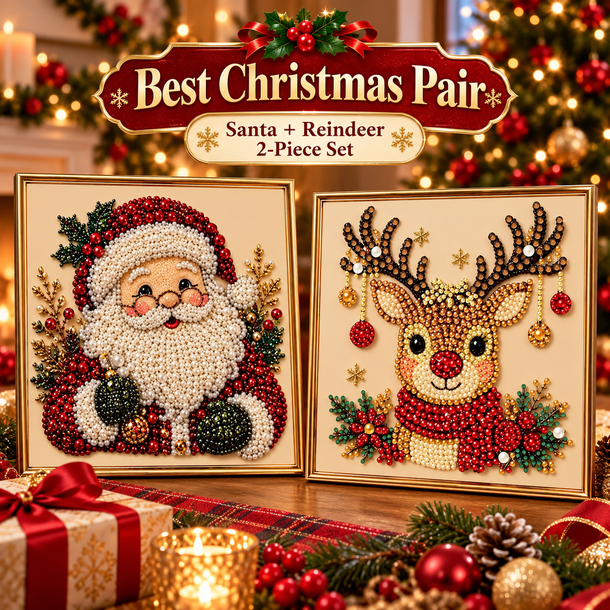 🎄 Christmas DIY Diamond Painting Ornament Kit – 6 Sparkling Tree Decorations | LIMITED-TIME 50% OFF 🎁